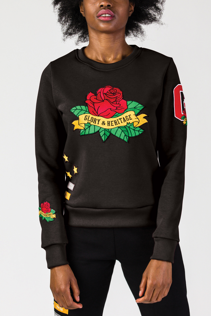 women's college crew neck sweatshirts