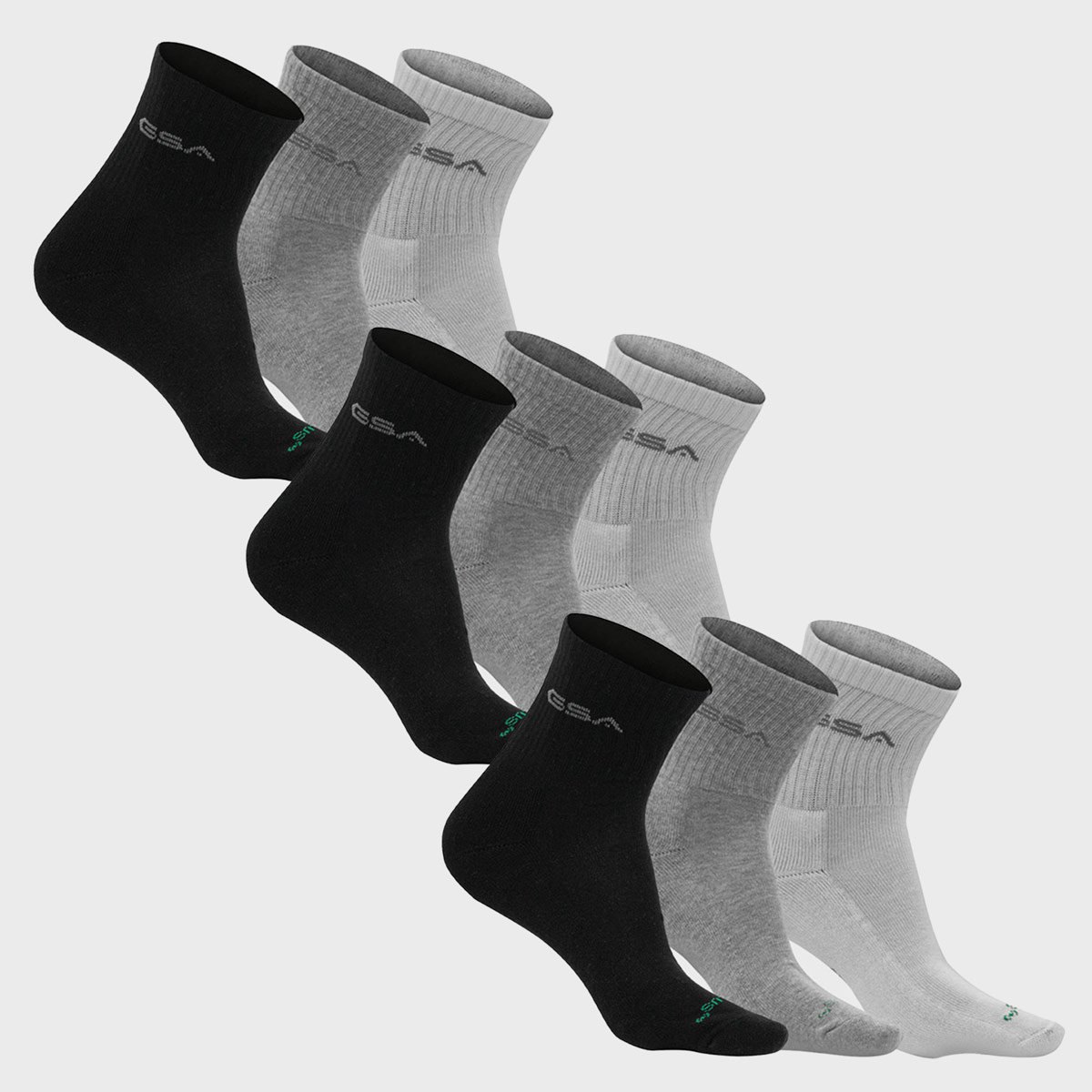 GSA ORGANICPLUS[+] 360 Extra Cushioned Quarter Socks / 9Pack - GSA Sport