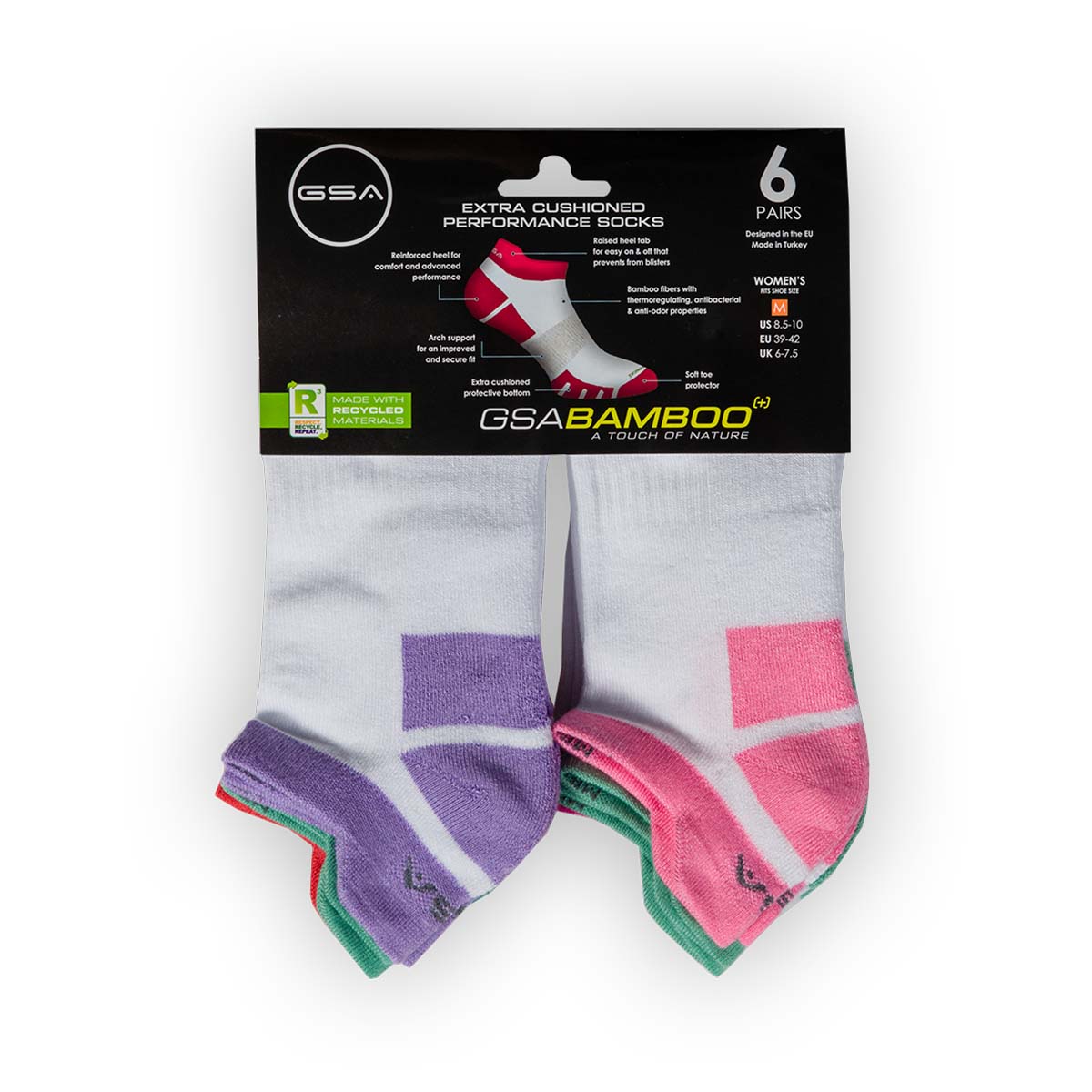 GSA Hydro+ Low Cut Extra Cushioned Women's Socks - Free Shipping