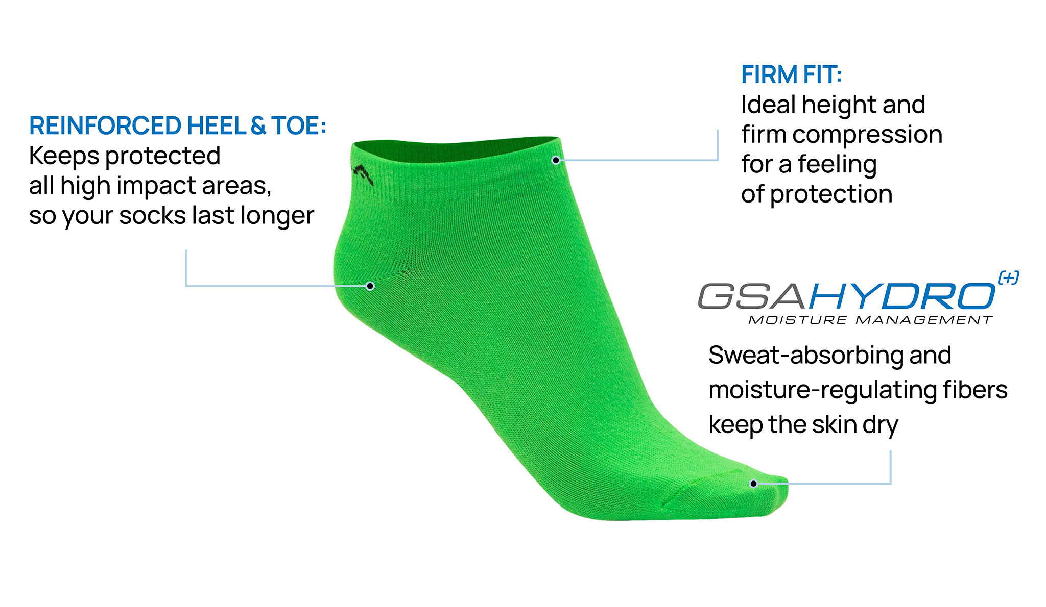 GSA Low Cut Ultralight Solid Socks / 12Pack - GSA Sport